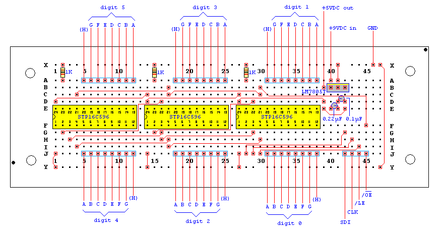 LED driver board plan, with connectors