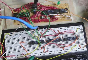 microcontroller and LED driver boards