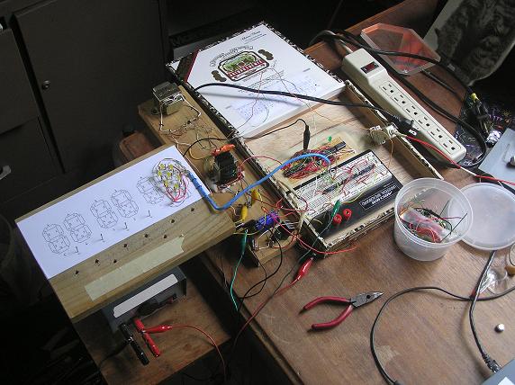 prototype with low-order LED digit