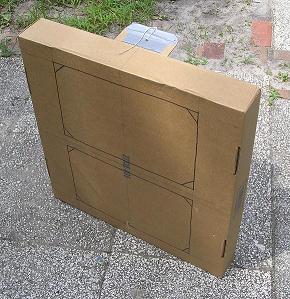 Cardboard box I used for the aluminum foil reflector experiment.